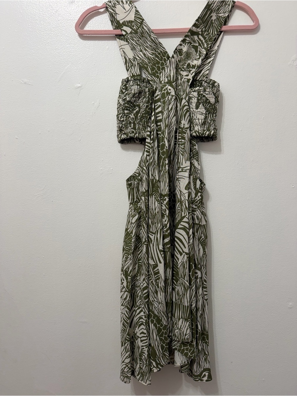 NWT By Anthropologie Square-Neck
Smocked Cut-Out Mini Dress - Picture 4 of 6